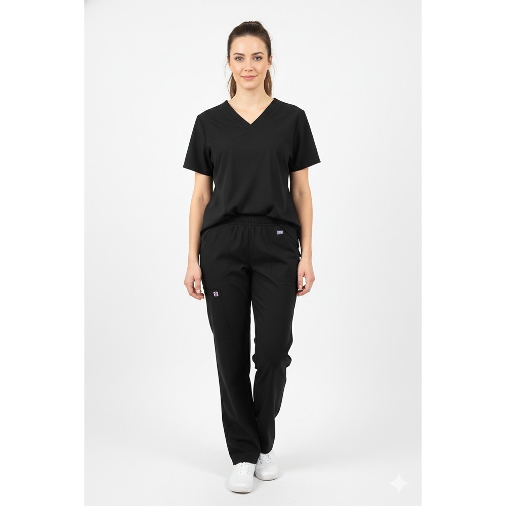 SlVVAN WINK Scrubs Top & Pants Size XL Black